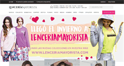 Desktop Screenshot of lenceriamayorista.com